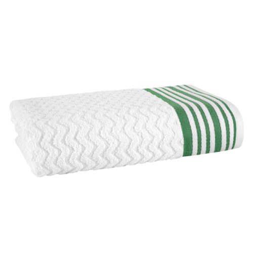 полотенце махр. TAC Line 70х140см бело-зеленое, арт.2787-21408