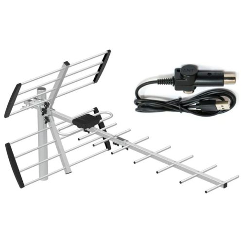 антенна уличная активная DORI 9390 с усилителем 38Дб с инжектором питания USB