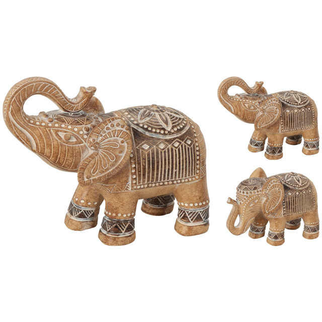 фигурка Слон 15х14см полистоун золотой в ассортименте