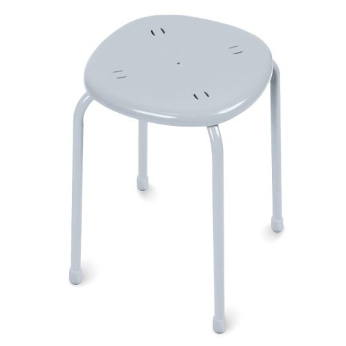 табурет ТП02 430х430х460мм серый пластик/металл