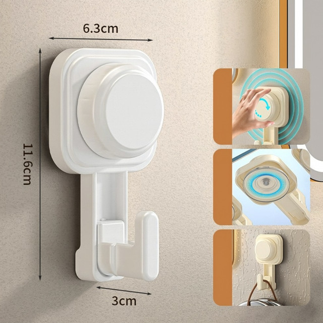 крючок одинарный пластик белый