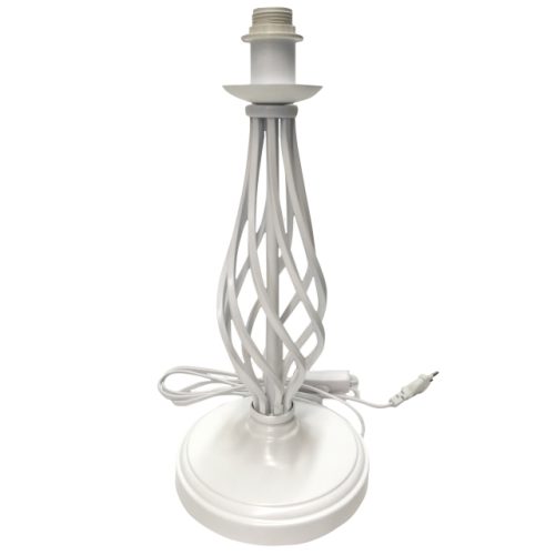 лампа настольная 1хЕ14х40Вт без абажура белая