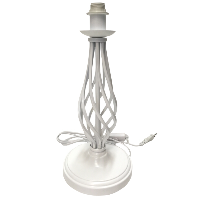 лампа настольная 1хЕ14х40Вт без абажура белая