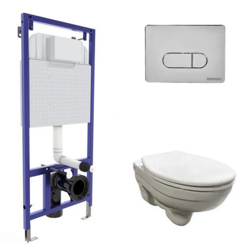 система монтажная Berges Wasserhaus Albit rimles унитаз клавиша сиденье микролифт