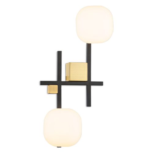 бра AMBRELLA High Light G9х2 28Вт черный/латунь/белый матовый