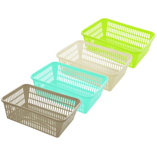 корзина ПОЛИМЕРБЫТ 30х20х10см 4л для бытовых нужд пластик в ассортименте без крышки