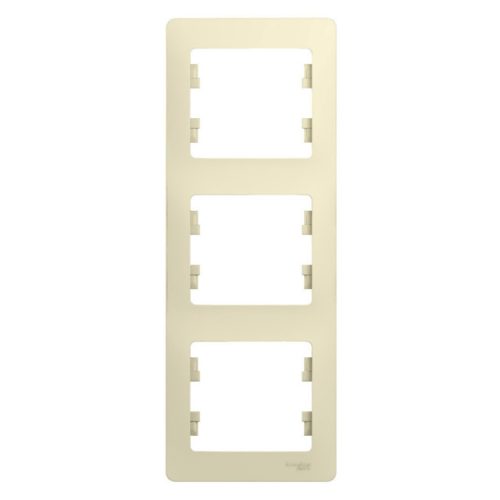 рамка 3 поста SYSTEME ELECTRIC Glossa бежевый вертикальное