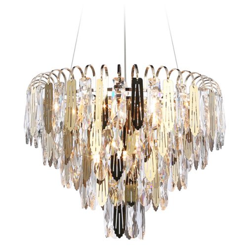 люстра подвесная AMBRELLA Traditional E27х8 40Вт золото/прозрачный