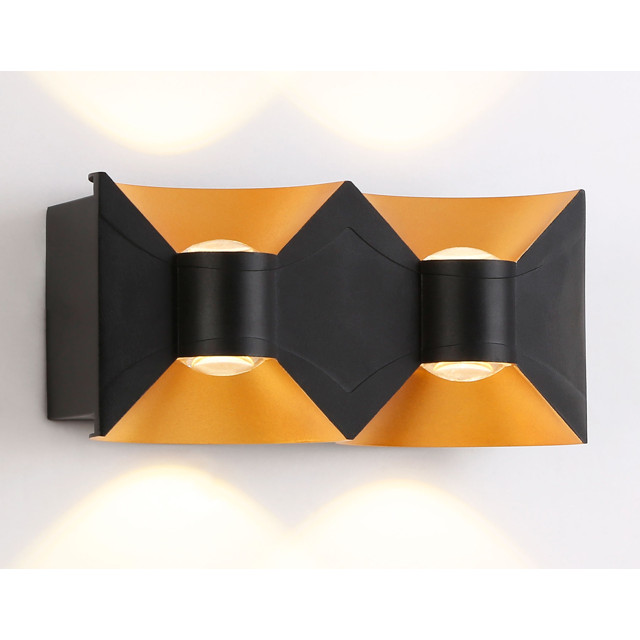 светильник уличный настенный AMBRELLA Garden LED 4200K 11Вт черный золото