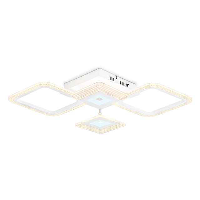 люстра потолочная AMBRELLA LIGHT Акрилика LED 56Вт 6400К 4200Лм ПДУ белый