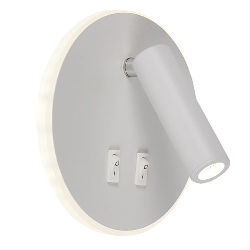 бра светодиодное SCHAFFNER Colpo 8Вт+3Вт пластик металл белый