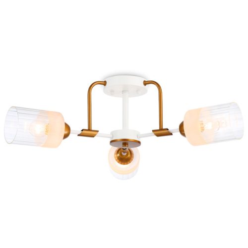 люстра потолочная AMBRELLA Traditional E27х3 60Вт белый/золото/прозрачный/белый матовый