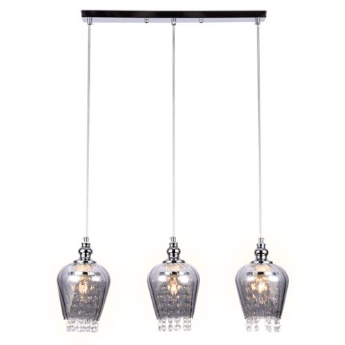 светильник подвесной AMBRELLA Traditional E27х3 40Вт хром/дымчатый