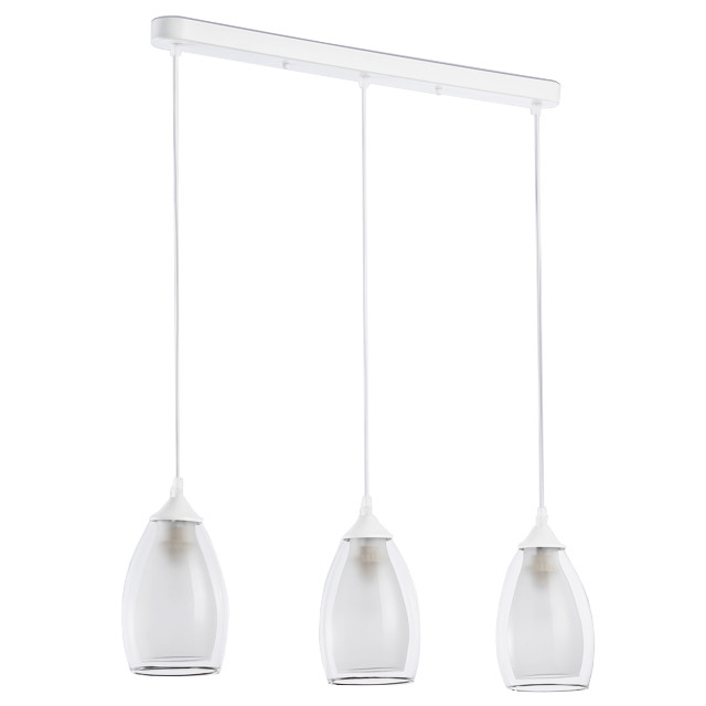 светильник подвесной AMBRELLA Traditional E27х3 40ВТ белый/прозрачный/белый матовый