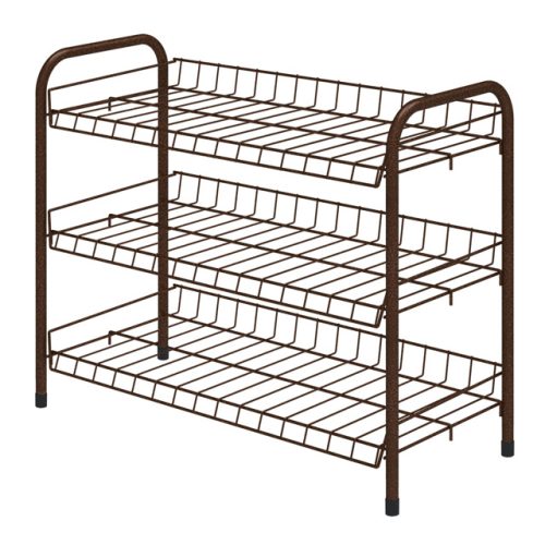 подставка для обуви разборная 3 полки ЭТ5 660х280х520мм металл медный антик