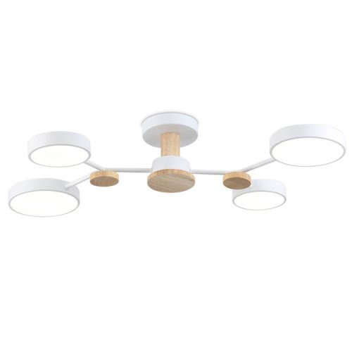 люстра потолочная AMBRELLA Comfort LED 60Вт 3000-6000К 4800Лм белый/дерево