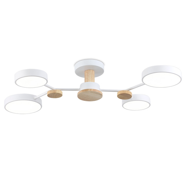 люстра потолочная AMBRELLA Comfort LED 60Вт 3000-6000К 4800Лм белый/дерево