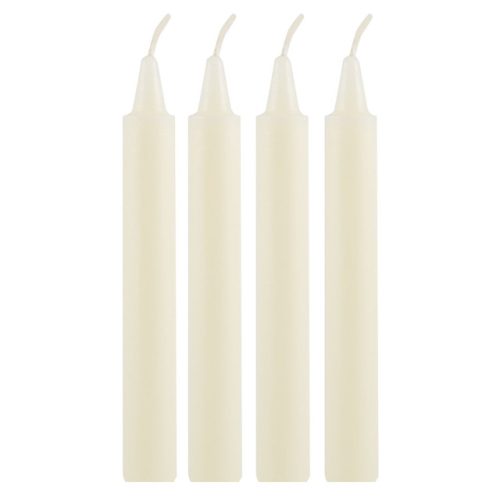 набор свечей РЫЖИЙ КОТ 4шт 17х1,8см 6ч/г белые без аромата