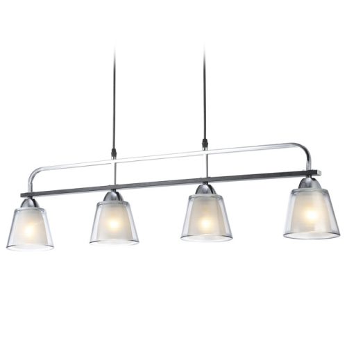 люстра подвесная AMBRELLA Traditional E27х4 60Вт черный/хром/дымчатый/белый матовый