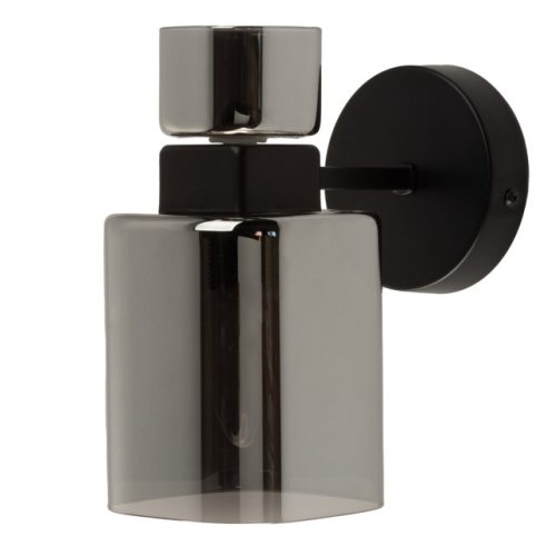 бра DECITY Тетро 1х60Вт E14 металл стекло черный