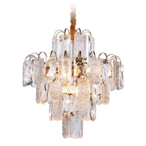 люстра подвесная AMBRELLA Traditional E27х9 40Вт золото/прозрачный/белый матовый