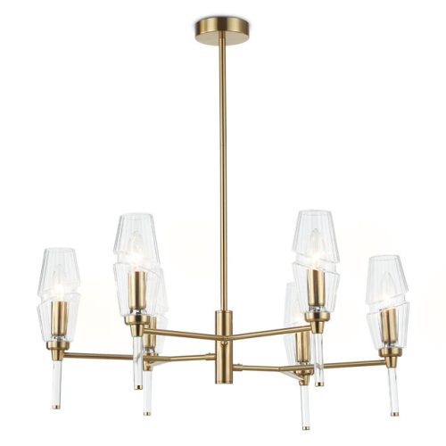 люстра потолочная AMBRELLA High Light E14х6 40Вт латунь/прозрачный