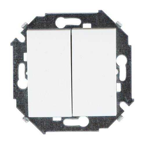 переключатель 2-клавишный SIMON серия 15 белый