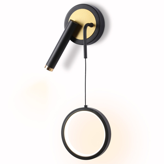 бра светодиодное AMBRELLA Comfort LED 10Вт 4200K черный/золото