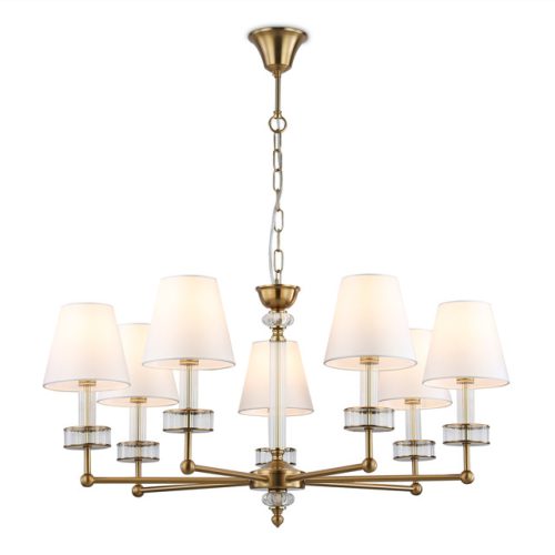 люстра подвесная AMBRELLA High Light E14х7 40Вт латунь/белый