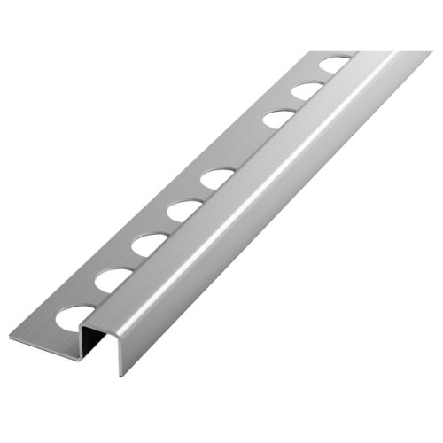 профиль для плитки ЛУКА нерж. сталь кант П 10х2700мм матовый