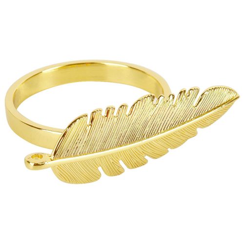 кольцо для салфеток NOUVELLE HOME Перо 5,5х2х4 сталь золото