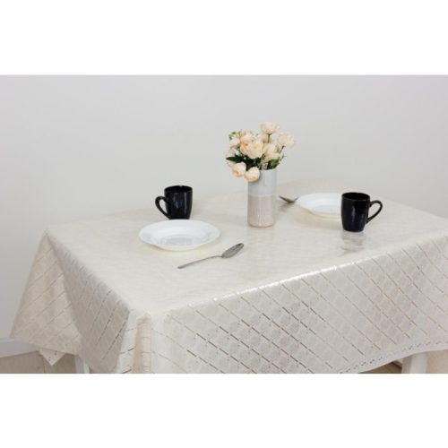 клеёнка Lace Premium шир.137см бежевая, арт.13460