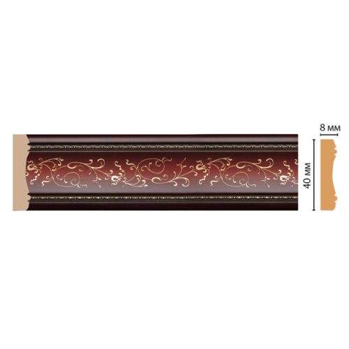 молдинг DECOMASTER 2400х8х40мм бордовый, арт.188-52