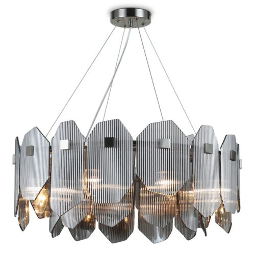 люстра подвесная AMBRELLA High Light E14х8 40Вт сатин никель/дымчатый