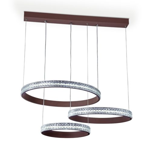 люстра подвесная AMBRELLA Acrylica LED 99Вт 6400К 5925Лм ПДУ кофе