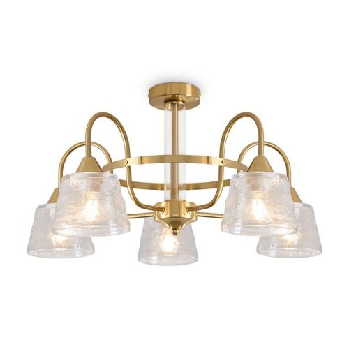 люстра потолочная FREYA Caramel E27 5х60Вт латунь