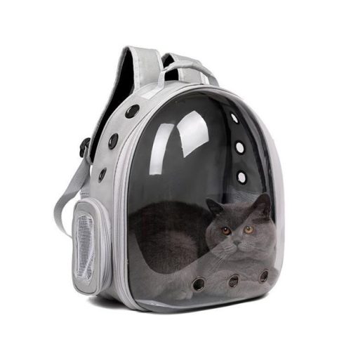 рюкзак-переноска для животных 35х23х45см серый
