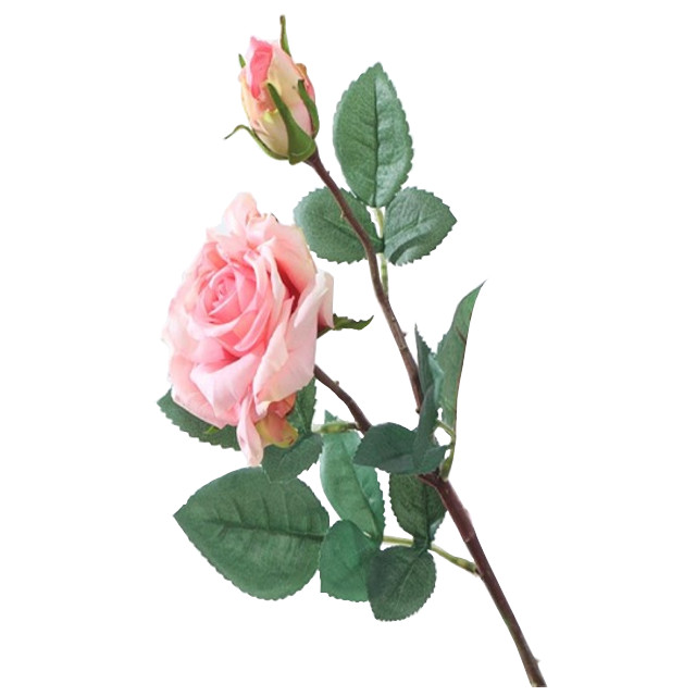 растение искусственное Роза розовая 47см