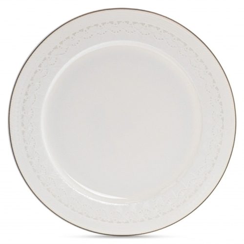 тарелка FIORETTA White Lace 25см обеденная фарфор