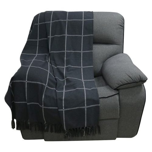 плед TODELIA 200х220см хлопок 100% темно-серый арт.HT-8891DGrey