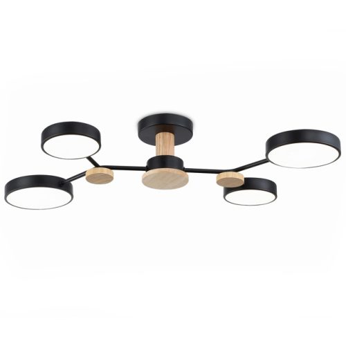 люстра потолочная AMBRELLA Comfort LED 60Вт 3000-6000К 4800Лм черный/дерево