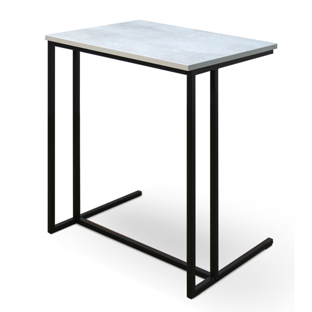 стол придиванный М149 500х350х610мм бетон/черный ЛДСП/металл