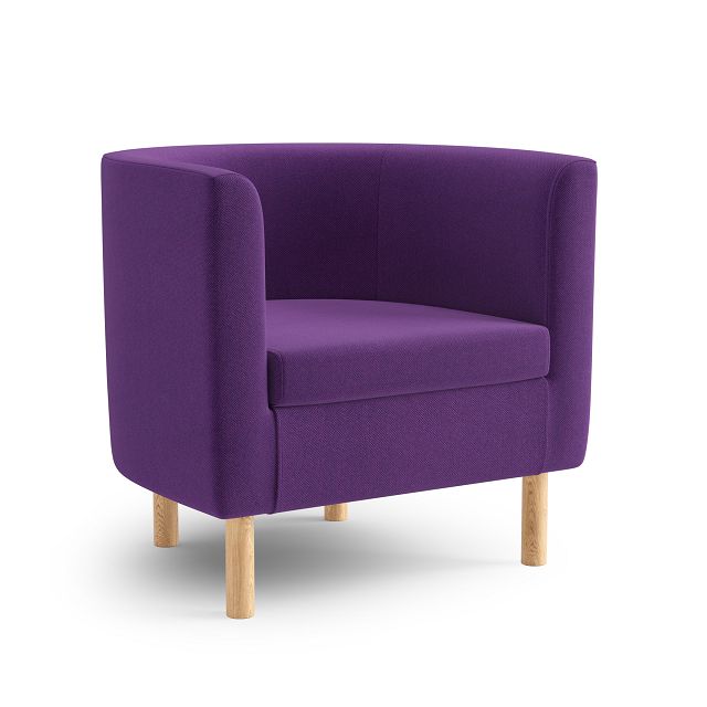 кресло Марио 680х620х620мм рогожка фиолетовый