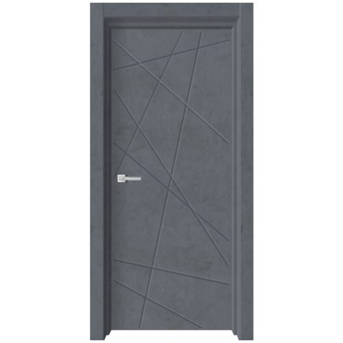 полотно дверное GEOMETRY-1 Бетон графит глухое 200х60см