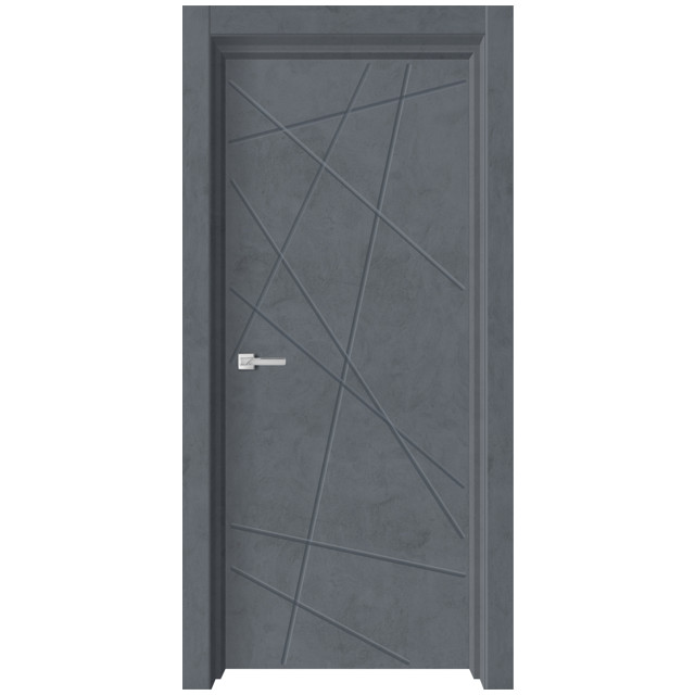 полотно дверное GEOMETRY-1 Бетон графит глухое 200х60см
