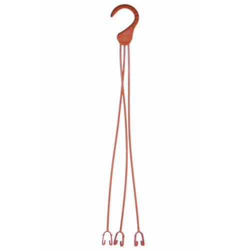 подвес для кашпо с крючком 50см пластик терракот