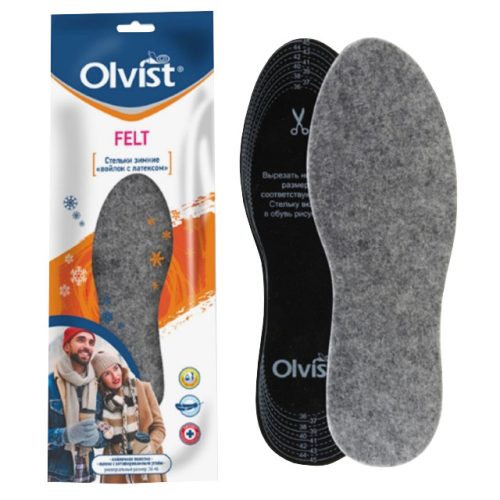 стельки OLVIST Felt двухслойные войлок, латекс безразмерные
