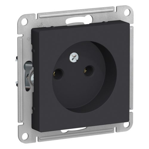 розетка 1 пост Atlas Design б/з карбон