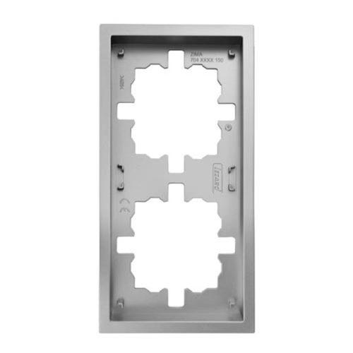 рамка 2 поста LEZARD Zima универсальная серый матовый