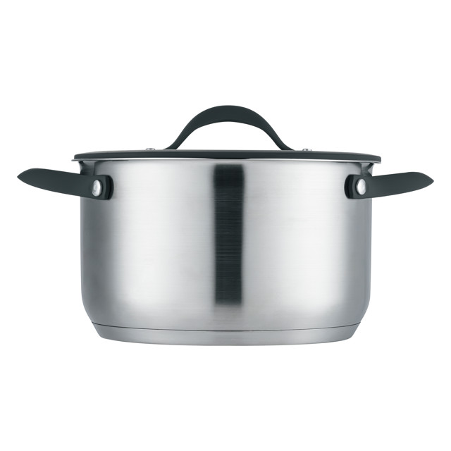 кастрюля TESORO Tivoli 3,3л 20см нерж.сталь стеклянная крышка индукция